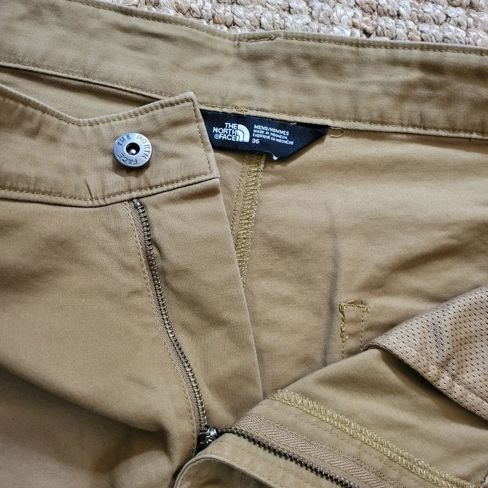 North Face Cotton Canvas Men's Camel Chino Shorts 36